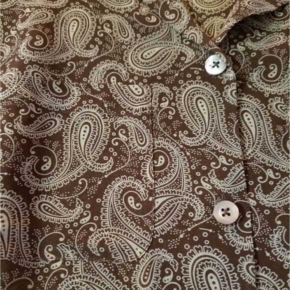 Banana Republic Paisley Button-down Blouse Shirt - Picture 8 of 11